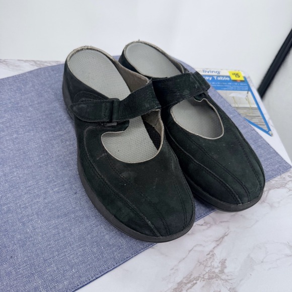 Merrell Topo Clutch Black Suede Mary Jane Clogs Comfort Shoe Women's 9.5 #450379 - Picture 2 of 6